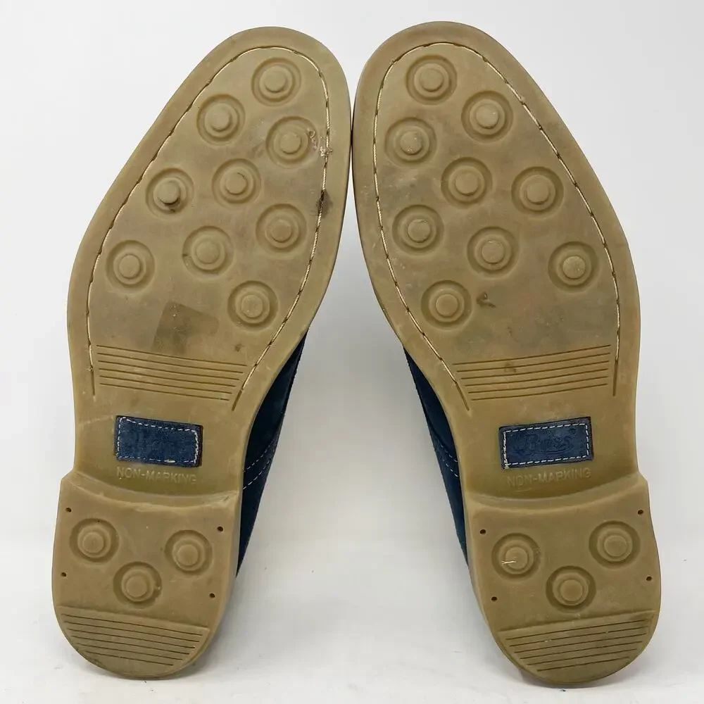 GH Bass Blue Suede Brockton Oxfords Derbys Mens Size 10.5D